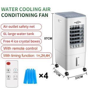 KANAZAWA Kipas Pendingin Ruangan Air Cooler AC portabel Pendingin Udara Kontrol Tiga Kecepatan