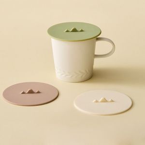 CHENJIE Silicone Water Cup Lid Round Dustproof Mug Sealed Cap Cup Accessories Flexible Glass Cup Cover Home