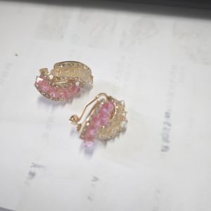 Fashionable Ring Gift 韩式小清新几何撞色镶钻耳环时尚气质轻奢高级感网红爆款精致耳饰