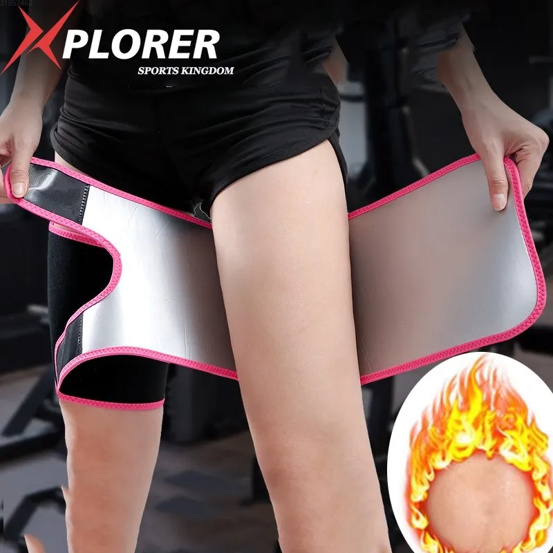 1 Pair Thigh Shaper Sweat Bands Belt Thigh Calf Slimmer Sauna Effect Legs  Trimmer for Men Women Weight Loss Workout Wearing