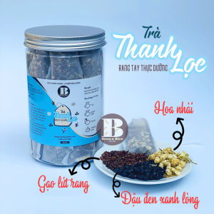 Trà Gạo Lứt Đậu Đen Hoa Nhài Hoa Cúc detox thanh lọc giảm stress Brown Rice