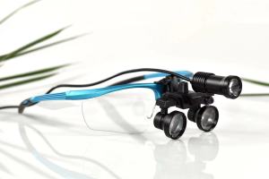 5W Dental Loupes Magnifier Lab Medical Magnification Binocular 2.5/3.5x420 Headlight Headlamp Cloth Case