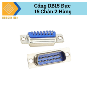 Cổng DB15 Đực 15 Chân Thẳng 2 Hàng Hàn Nối Dây
