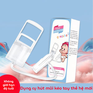 Máy hút mũi cho bé sơ sinh kéo tay thế hệ mới KidsWorld KWHM02 chất liệu nhựa nguyên sinh lực hút mạnh an toàn cho bé