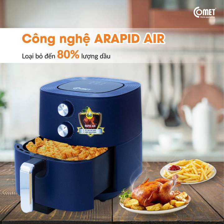 Nồi chiên không dầu COMET CM6855 - Dung tích 6.2L - Tỏa nhiệt đối lưu ...