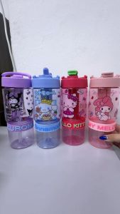 🔥Local Delivery🚚🔥850ml Cartoon Water Bottle  Dual Drinking Lid with Straw  Tea Filter  Leak Proof Portable Tumbler