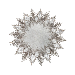 Lace Trimmed Table Mat For Holiday Dinners Long Time Use for Frequent Entertaining