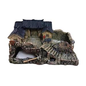 Aquariums Decorations Resin Antique Architecture Fishtanks Landscape House Figurine Fish Shrimp Shelter Hideouts Cave