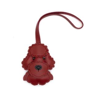 Unique Designs Sturdy PU Leather Dog Charm Pendant Key Holder Accessory Portable for Personalize Styles Enhancement