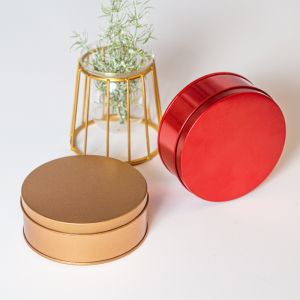 Tin Can 10cm  Red Food Grade for Wedding Chocolate Tinplate Box