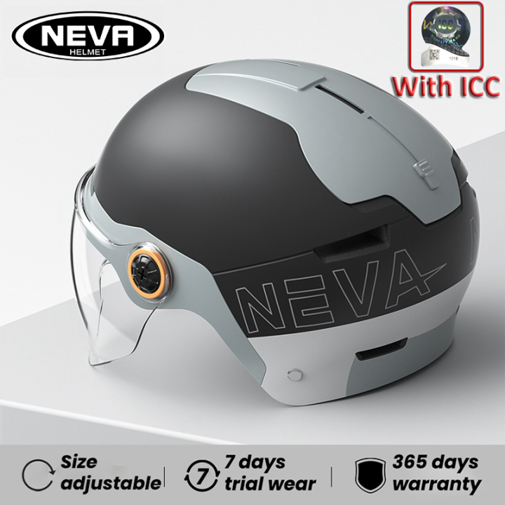 NEVA HF-12 Half Face Helmet for Motorcycle Original With icc