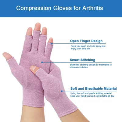 💞SG Stock💞Arthritis Compression Gloves Relieve Pain from Rheumatoid RSI Carpal Tunnel Hand Gloves Fingerless for Computer Typing and Daily work Support for Hands and Joints