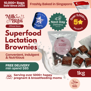 [Milkforbubs]Halal Fresh Baked Lactation Superfood Brownies Pregnant Nursing Breastfeeding Milk Supply