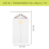MIYA Plastik Baju Clothes Cover Wardrobe Organizers for Cloth Garment Cover Transparent Clothes Dust Cover Black Cover