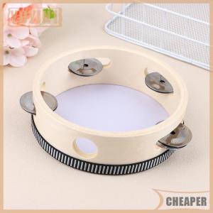 [COD] EHBqna SPORTS กลองแทมบูรีนไม้1ชิ้น15ซม. สำหรับเด็กใช้ตีกลองแบบใช้มือถือเครื่องดนตรีเครื่องเคาะสำหรับเด็กของเล่นเพื่อการศึกษา