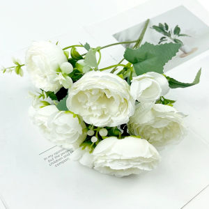 5 Persian Peonies Artificial Bouquet Floral Decoration Home Window Display Photography Props