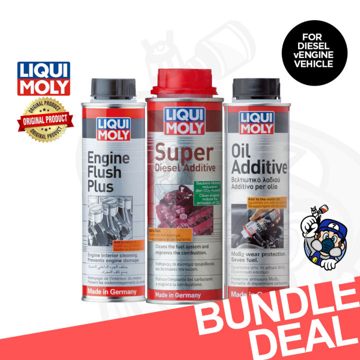 LIQUI MOLY Diesel Additives Super Diesel Additive, Engine Flush Plus, MOS2 Engine Treatment