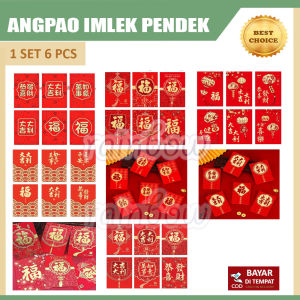 rainbow 1 Set Isi 6 Pcs Angpao Hoki Bahan Tebal Embos Emas Angpao Panjang Pendek Angpao Pernikahan Ulang Tahun Natal Angpao Netral FU Angpao Fuk Merah Angpao Hok Hong bao Chinese Red Envelopes Angpau Imlek Amplop Imlek Lunar Envelope Amplop Merah Ampau