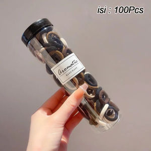 FXG - iKat Rambut Set 100Pcs Korea Kain Elastis Karet Cantik Anak Perempuan Gratis Box KCR23