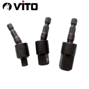 Combo 3 Đầu Chuyển Chân Lục Giác Bắn Vít Sang Khẩu Bulong Lắc Léo 1/4" 3/8" 1/2" VITO Gắn Cho Máy Khoan Máy Bắn Vít