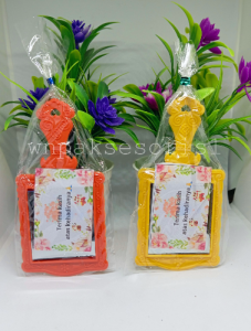 Souvenir pernikahan cermin warna 3 dimensi isi 50 pcs +kartu ucapan