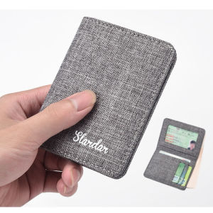 Canvas Ultra-Thin Small Wallet Driving License Card Holder Integrated Student Male Thin Wallet