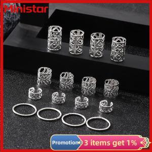 Ministar Dreadlock Hair Rings Adjustable Cuffs Clip Hair Braids Dirty Braids Bead Hairpin Hair Accessories Headwear For Women Girls