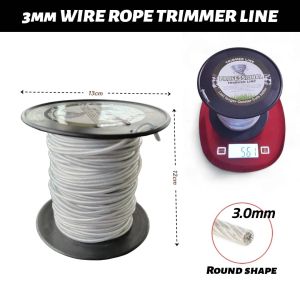 3mm Steel Weeding Wire Nylon Grass Trimmer Line Rope Brush Cutter Wire Nylon Line Tali Dawai Mesin Pemotong Rumput
