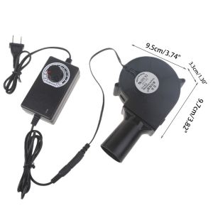 BBQ Air Blower Portable BBQ Fan Blower Handheld Blower 12V Lightweight Portable Outdoor Fan With Speed Controller