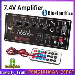 7.4V 30W Amplifier Board Square Dance Speaker Amplifier Support Bluetooth AUX U-Disk Recording 5-8Inch Speaker Home Theater DIY