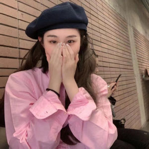 FE Ralph RL Horse Logo Embroidery Classic Vintage American Oxford Cloth Shirt Loose Camel Long Sleeve Shirt Coat 3.26