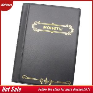 【COD】🔥🔥🔥 120 Pockets Album For Coins Collection Book Home Decoration Album Coin Album Holders Collection Book Scrapbook Double Row Russia