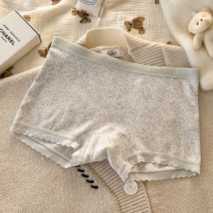 S#K Girls Seamless Pure Cotton Safety Pants 10A Antibacterial Full Cotton Crotch Anti Light Leakage Non Rolled Edge Four Corner Pants Summer Flat Corner Pants