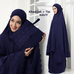 Mukena siti Khodijah Dewasa Ekclusive Katun Premium Free Tasbih + Tas