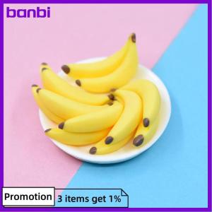 banbi QUANSEN 10Pcs 1:12 Dollhouse Miniature Fruit Banana Dolls House Food Accessories Toys