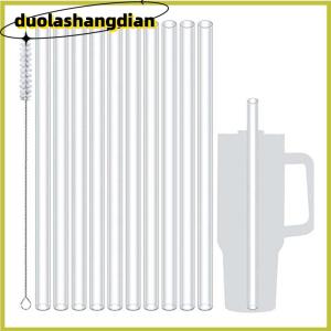 [Duola] 6 Pack Replacement Straws Compatible Stanley 40oz Tumbler Plastic Clear Reusable For Travel Tumbler Ice Cup Straw Set