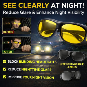 【Darkening/Anti-glare】Polarized night vision glasses/Photochromic Sunglasses/ Chameleon Glasses