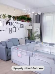 COD Playpen For Baby With Foam Stainless Steel Frame Indoor Big Fence Safety Play Bed Fence For Baby