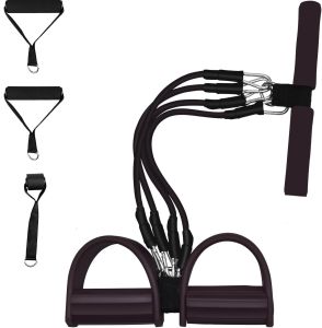 Resistance Band with Handles Multi-Function Exercise Bands for Full Body Arm Leg Waist Workout Home Fitness Equipment