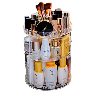 Storage Box Rotating Cosmetic Storage Box Transparent Acrylic Thick Material High Quality Colorless Makeup Storage