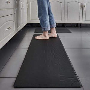 PU Ultra Thick Anti Fatigue Kitchen Mat Waterproof And Oil Proof Carpets Non-Slip Oil-proof Kitchen Rugs Floor Mats Anti-Fatigue Carpet Soothes Foot Pressure Airmat Cushioned