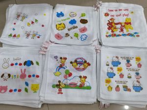《25x25cm》100% Cotton Baby Handkerchief/ Kids Towels/ Tuala Baby Air Liur