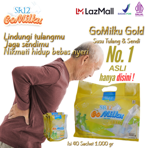 GoMilku Gold SR12 1000 gr 40 Sachet Susu Tulang dan Sendi Orang Tua BPOM Halal Susu Kambing Etawa