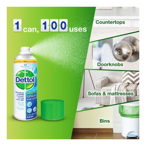 Dettol Disinfectant Spray Crisp Breeze (biru) Morning Dew (hijau) 225 ML 450 ML