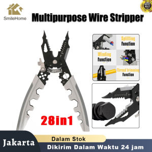 Tang Pengupas Kawat Multifungsi 28in1 Alat Khusus Pengupasan Kawat Profesional Pengupasan Kawat Kelas Industri