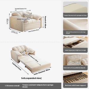 Sofa Bed Dual Purpose Sofa Bed Foldable Multi Functional Sofa Storage Sofa Bed