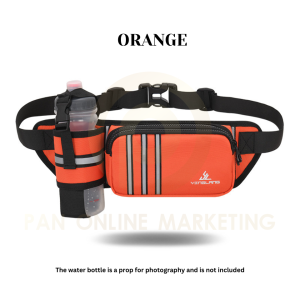 Running Waist Bag Waterproof Jogging Cycling Hiking Beg With Bottle Slot Large Capacity Outdoor Sports Belt Pouch