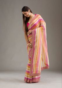 [PRE-ORDER 15 DAYS] Beautiful Leriya Print in Soft Tebby Silk Fabric sarees  {ETA:2026-12-31}