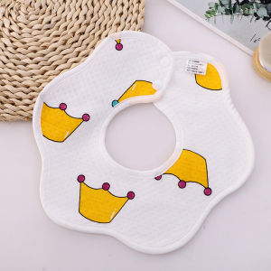 Muslin Baby Drool Bibs Cotton Adjustable Teething Feeding  Bibs with Flounce Lace