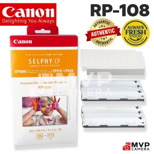 Canon KP-108IN KP108IN KP-108 KP108 KP108N Color Ink Paper Set SELPHY CP 1500 RP-108 RP108 MVP